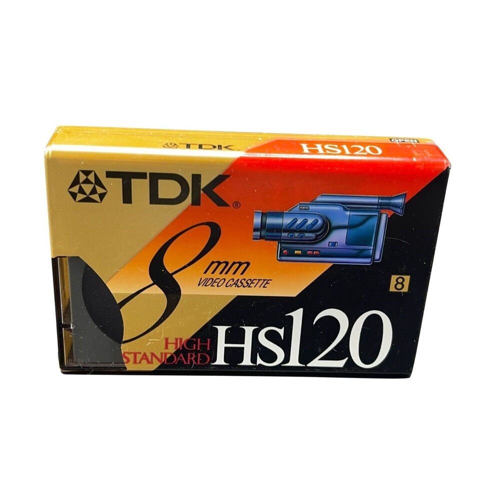 TDK 8MM VIDEO CASSETTE TAPE HIGH STANDARD HS 120 SEALED